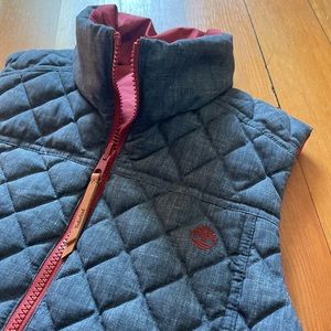 NEW Timberland Quilted Reversible Vest, Women's Size Small